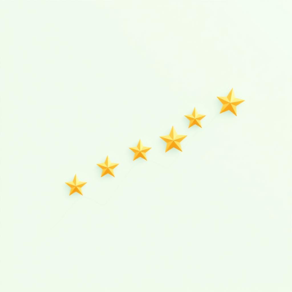 Editorial illustration of gold stars rising along a recovery curve on a soft mint green background
