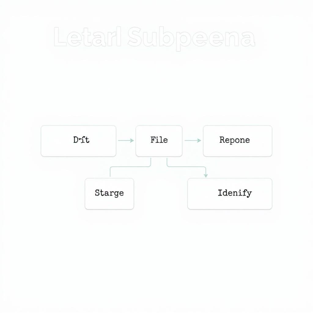 Diagram showing the 6-step subpoena workflow: file Doe lawsuit, motion for early discovery, draft subpoena, serve Google, notice period, identity disclosure